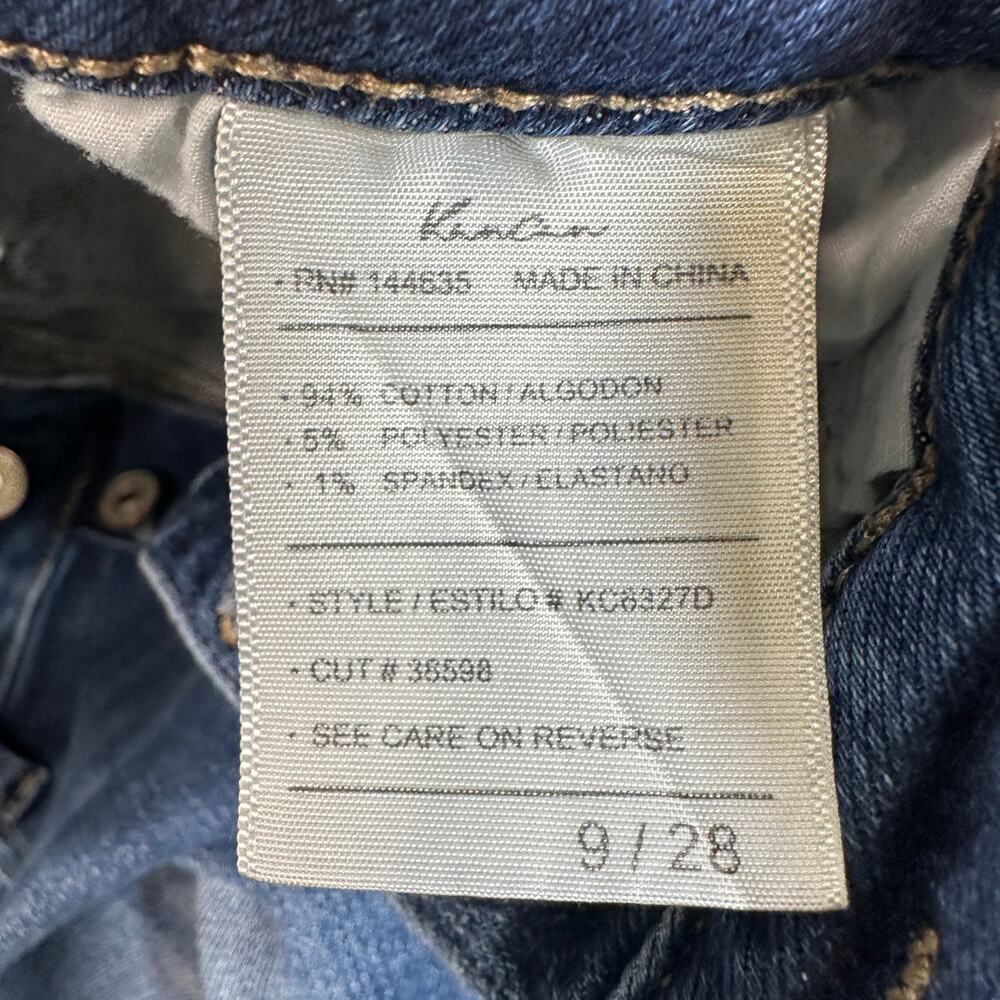 Kancan Jeans WMNS 28 Estilo Ripped Button Fly Wide Leg Raw Hem Mid-Rise Denim - Picture 6 of 11